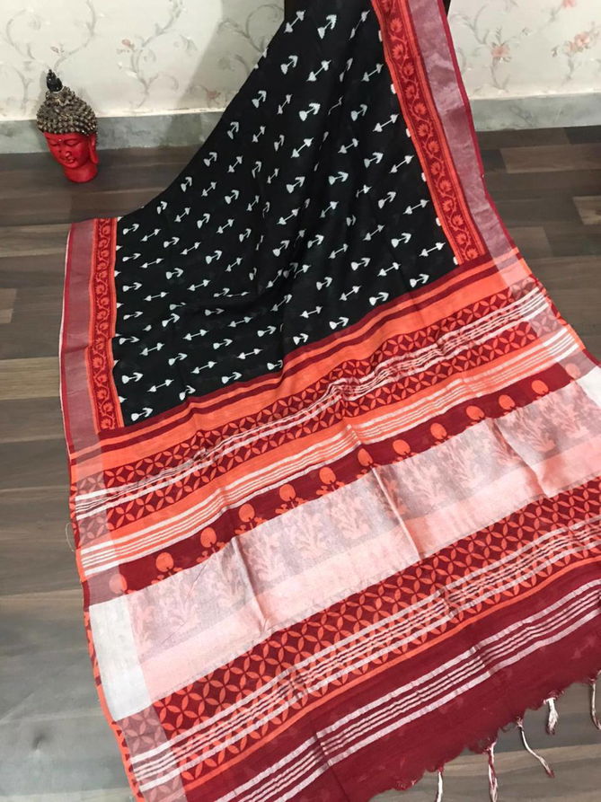 MG 111 Linen Digital Printed Daily Wear Sarees Wholesale Shop In Surat